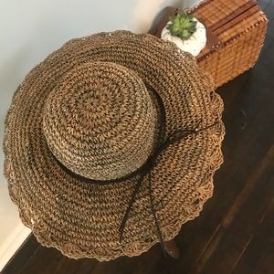Scala Handcrafted Brown straw Hat